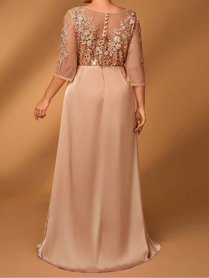 Rochie maxi SHEIN, bej