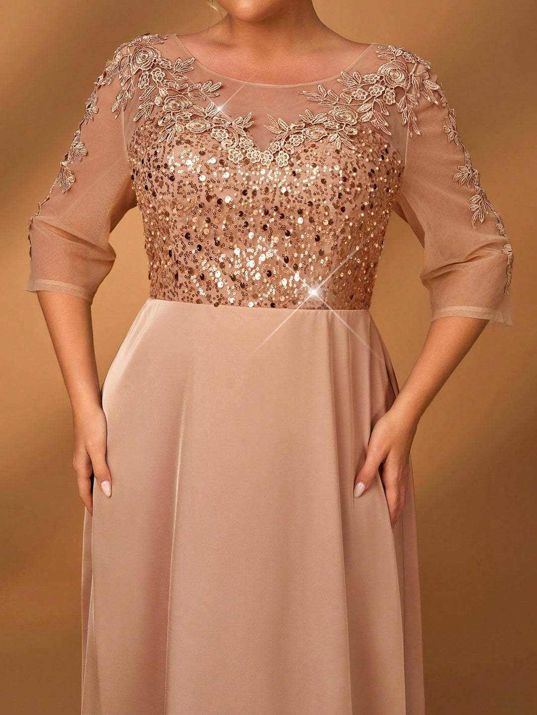 Rochie maxi SHEIN, bej