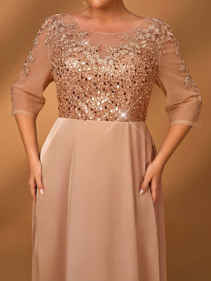 Rochie maxi SHEIN, bej