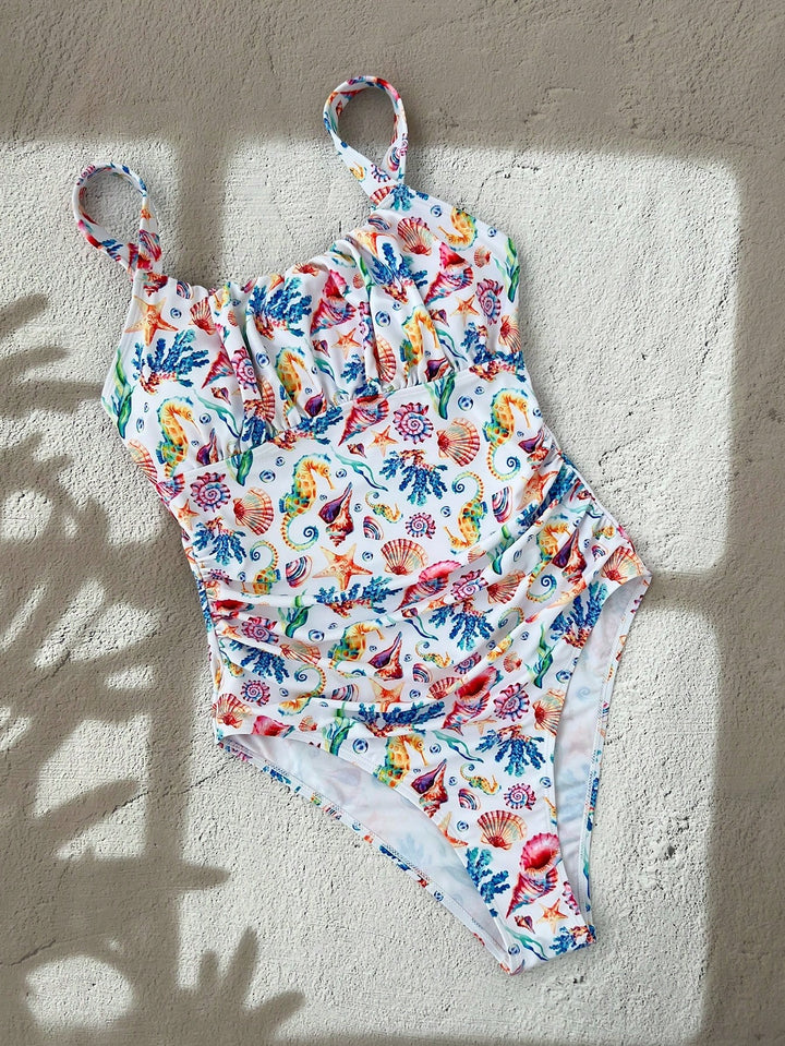Costum de baie întreg SHEIN, mix culori