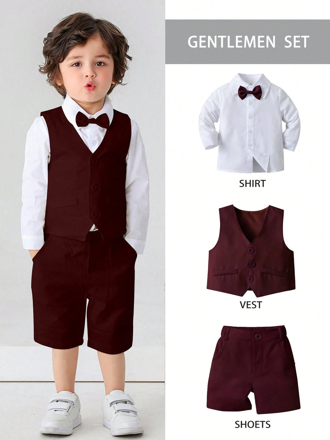 Costum SHEIN, vișiniu