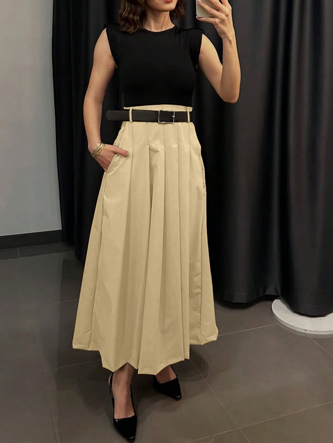 Rochie midi SHEIN, portocaliu