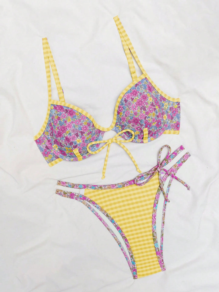 Set bikini SHEIN, portocaliu