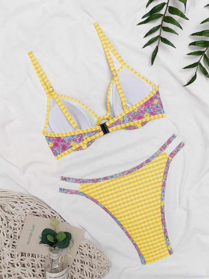 Set bikini SHEIN, portocaliu
