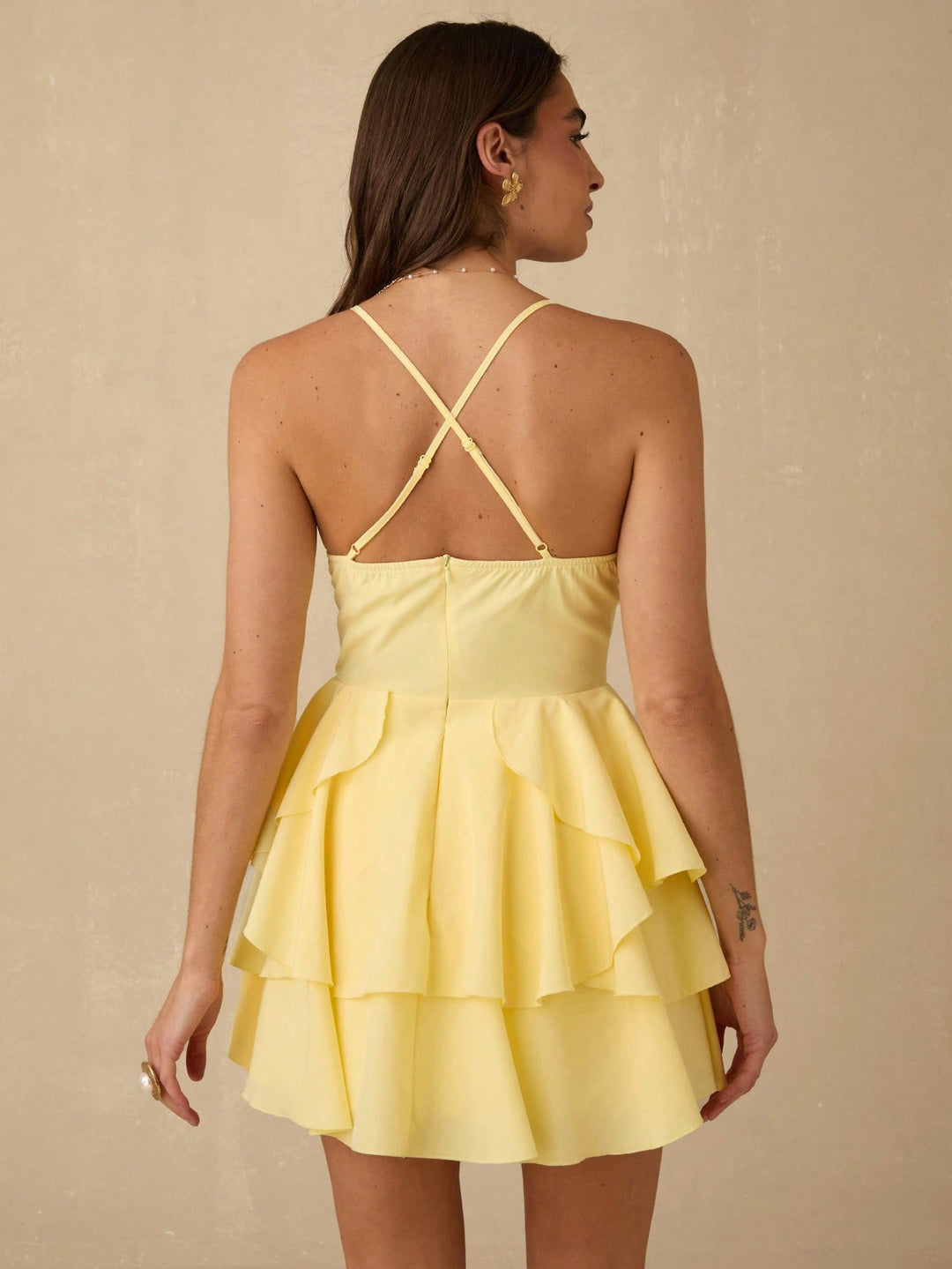 SHEIN mini ruha, sárga