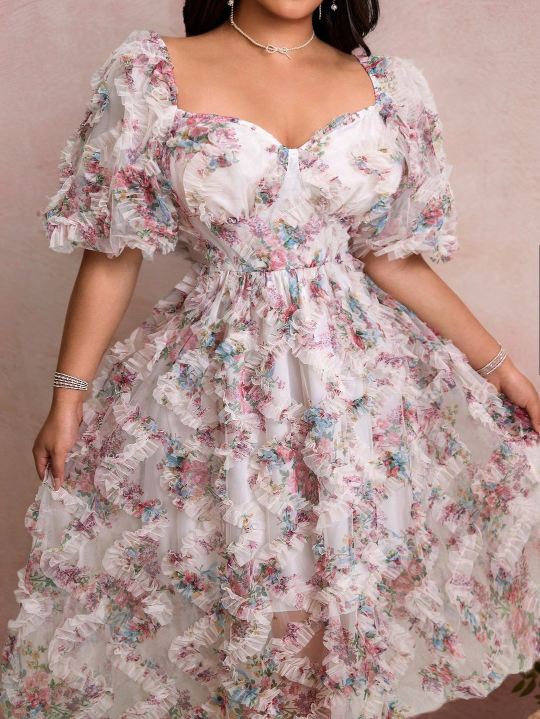 Rochie maxi SHEIN, mix culori
