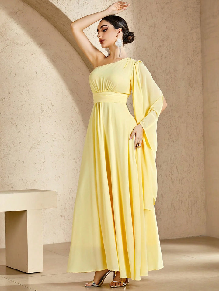 Rochie maxi damă SHEIN, galben, mărimea L