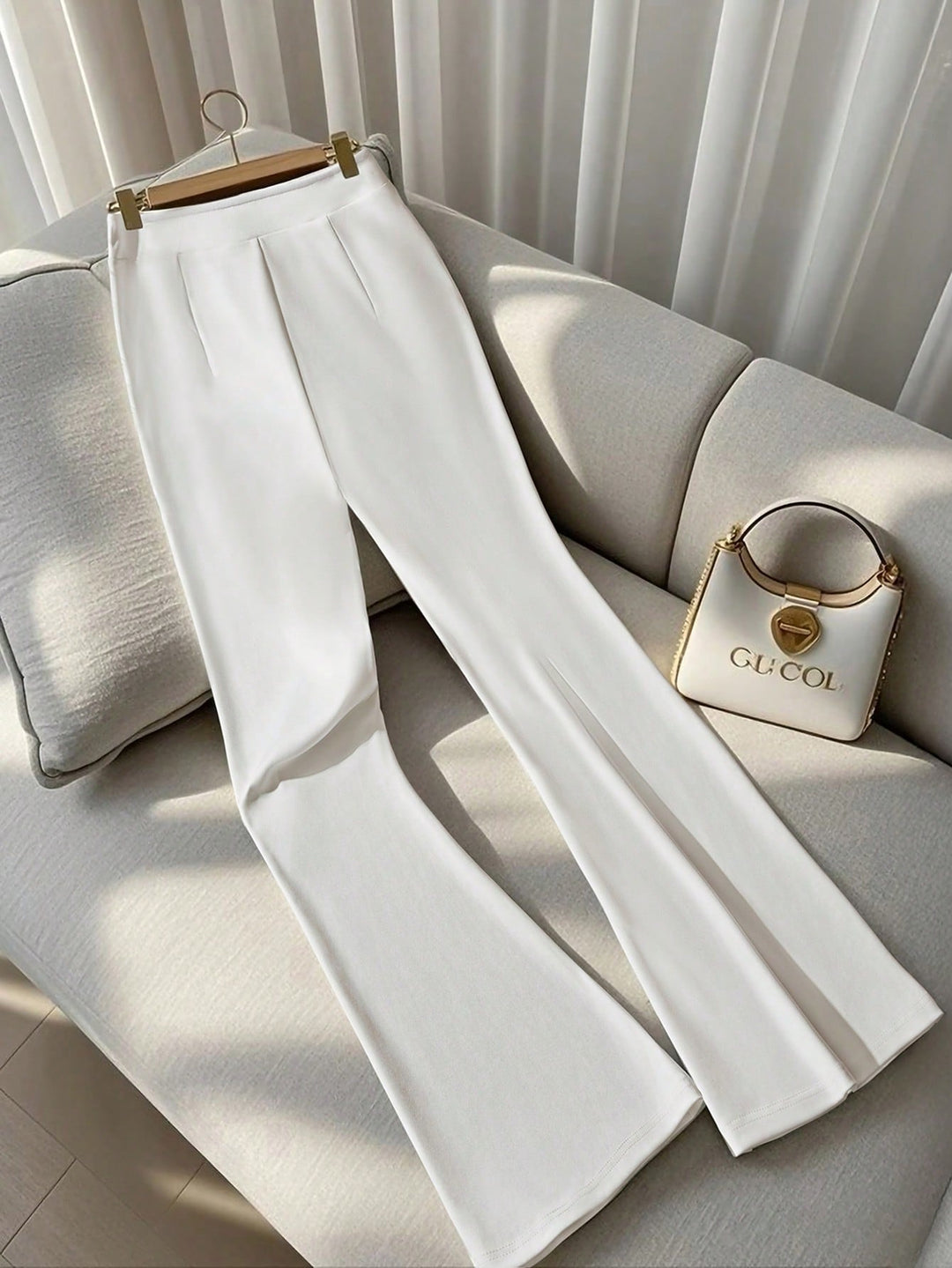 Pantaloni SHEIN, alb