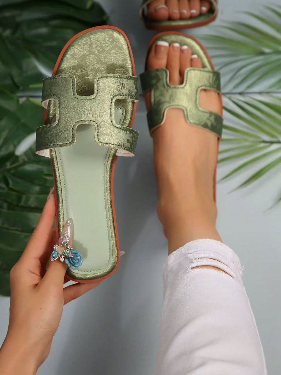 Sandale SHEIN, verde