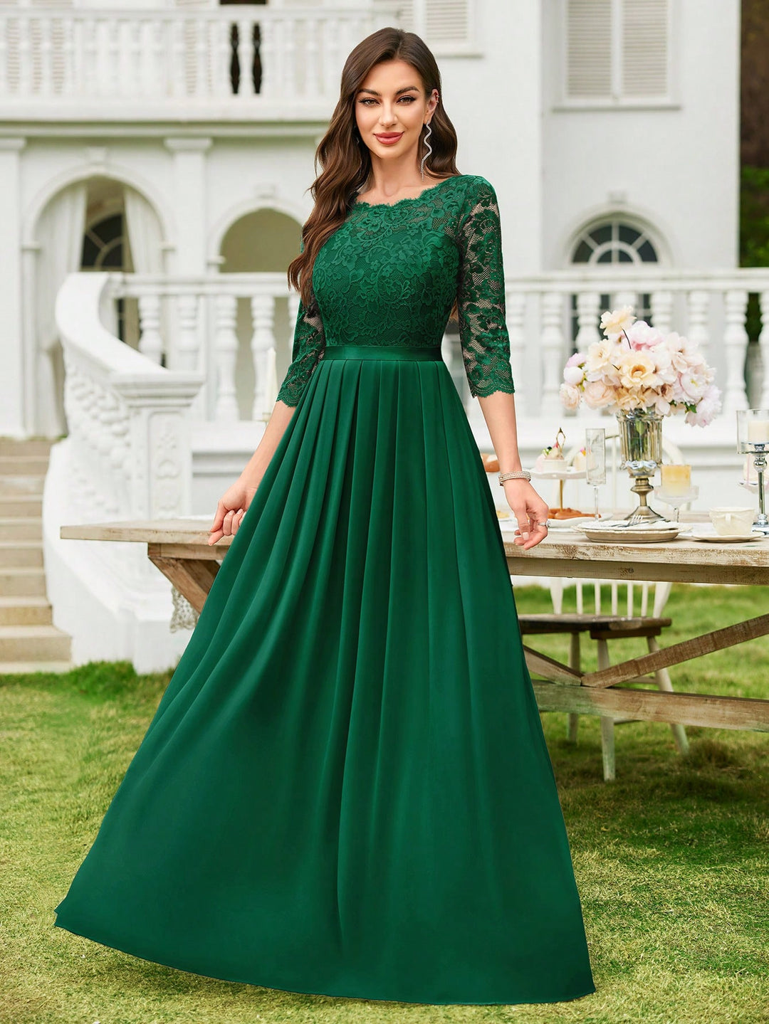 Rochie maxi SHEIN, verde