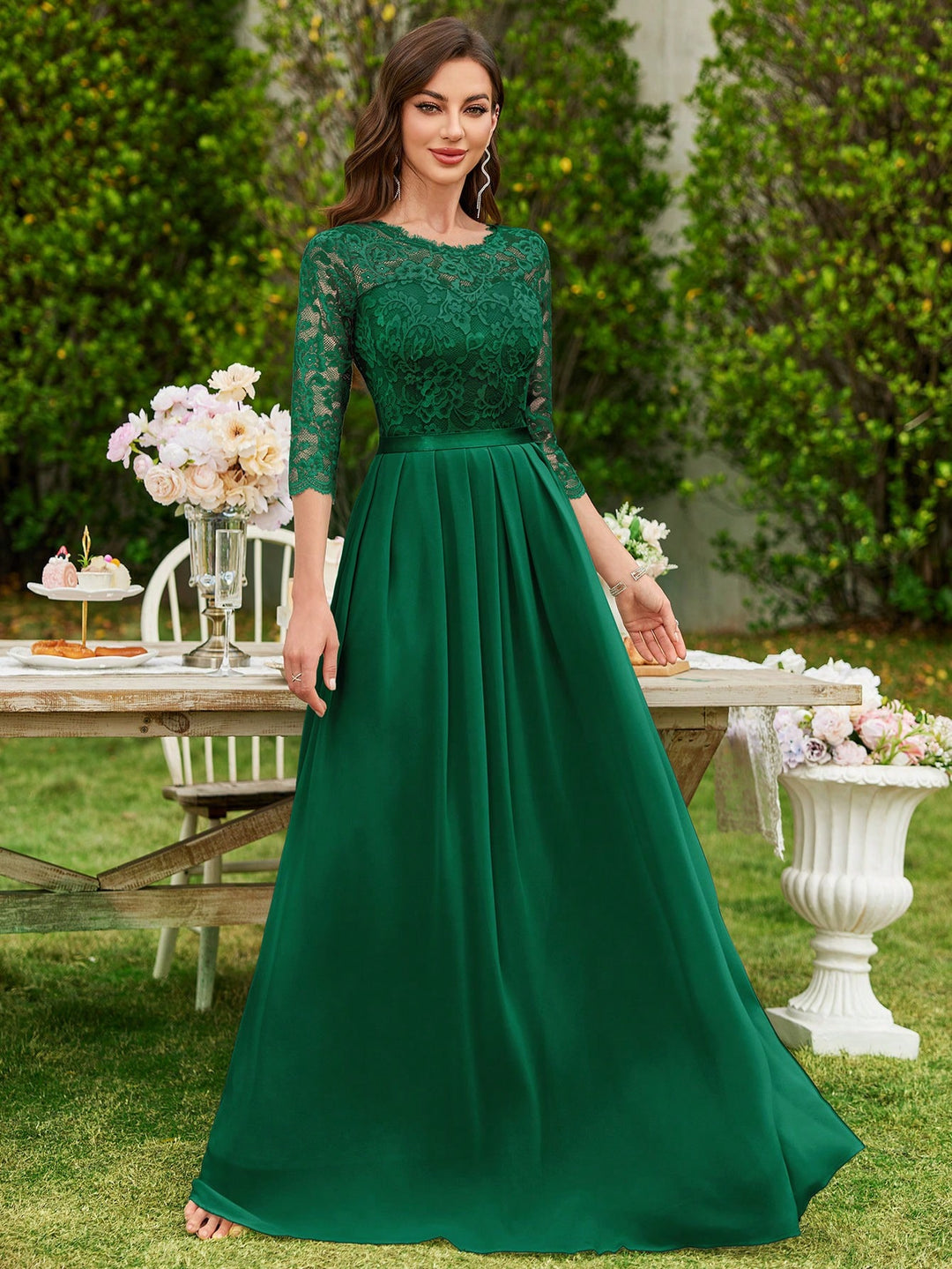 Rochie maxi SHEIN, verde
