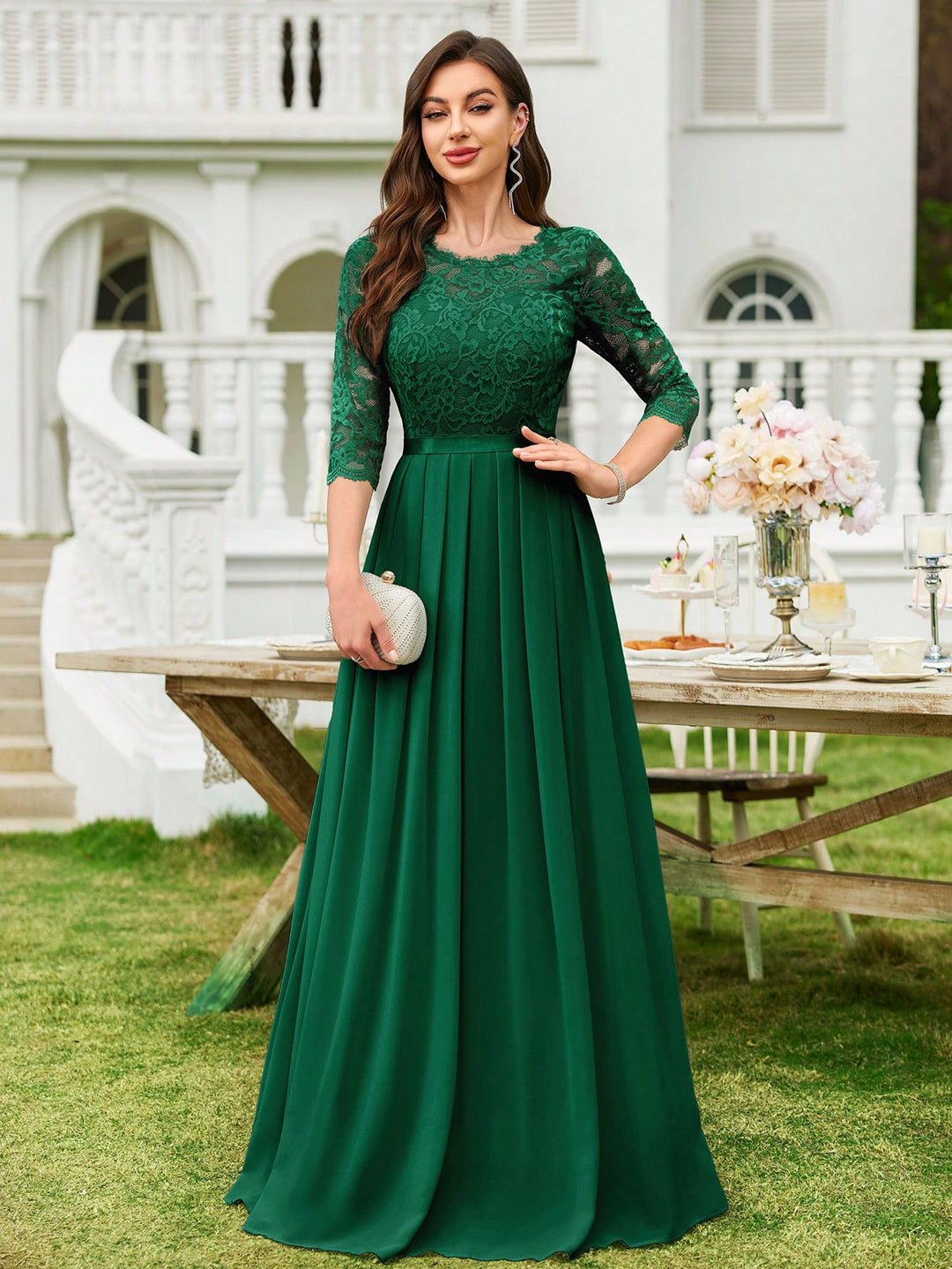 Rochie maxi SHEIN, verde