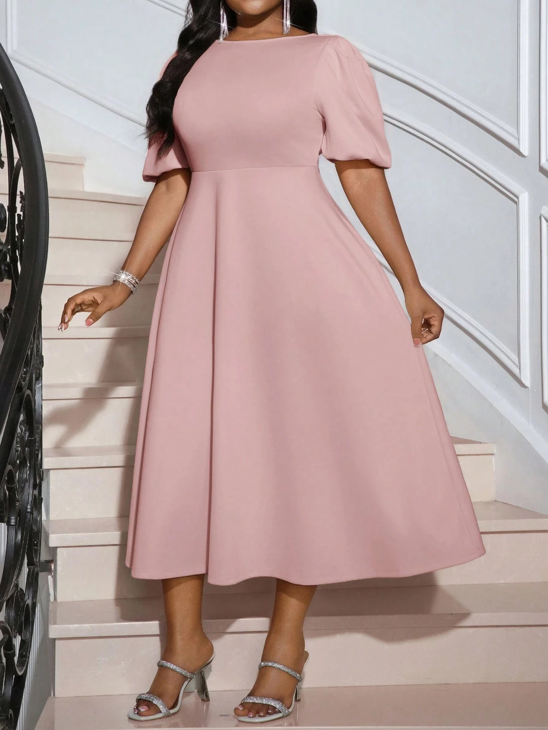 Rochie maxi SHEIN, roz