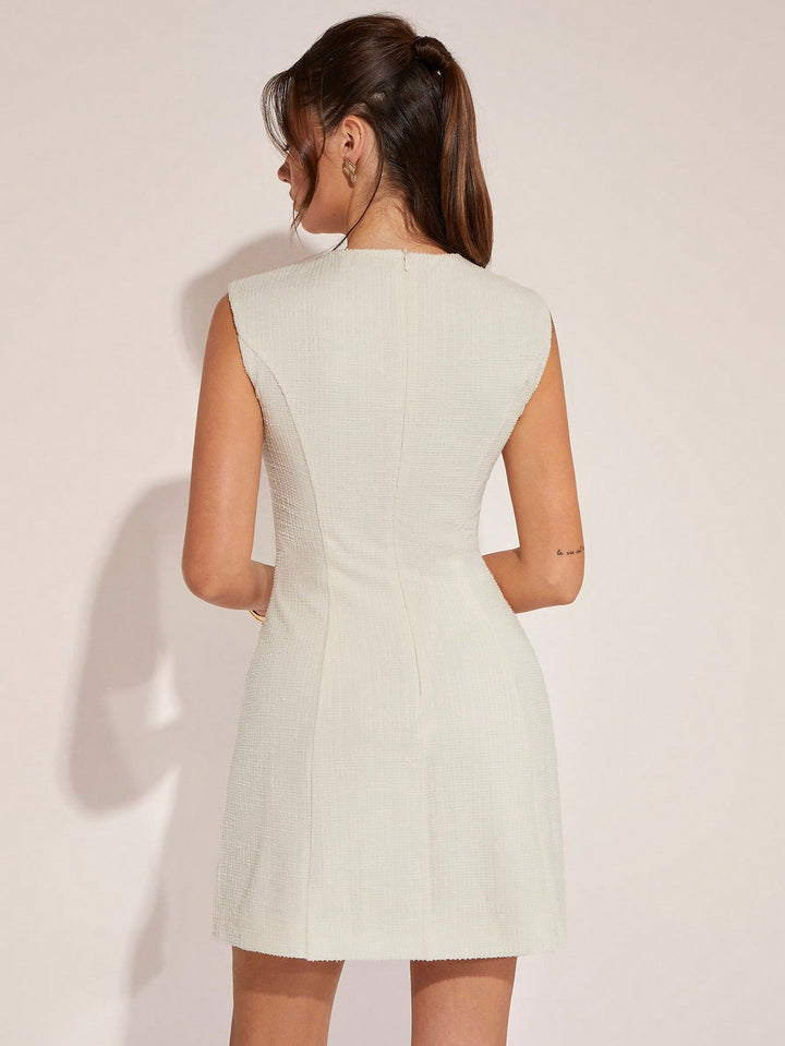 Rochie mini SHEIN, crem
