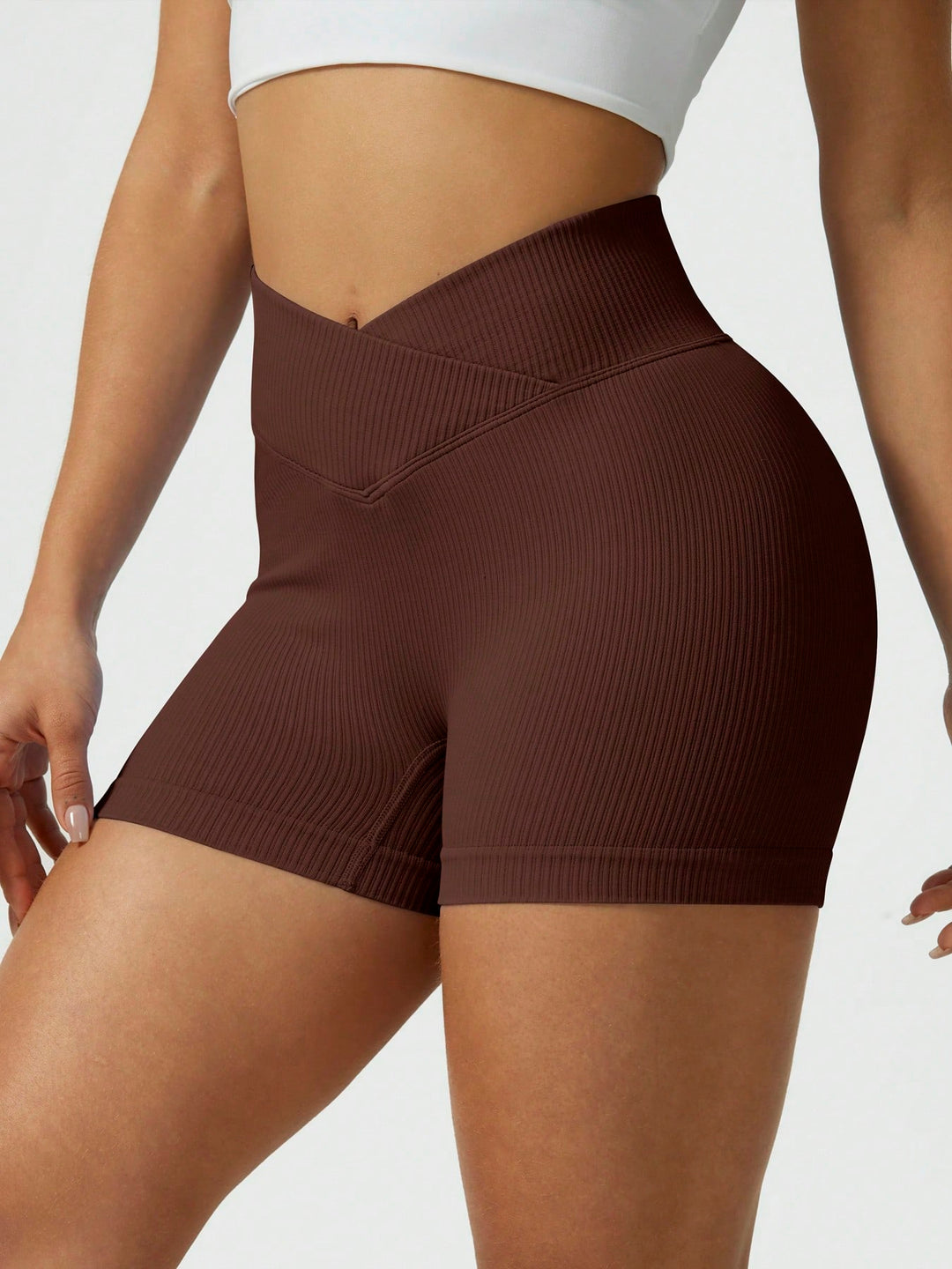 Pantaloni scurți SHEIN, maro