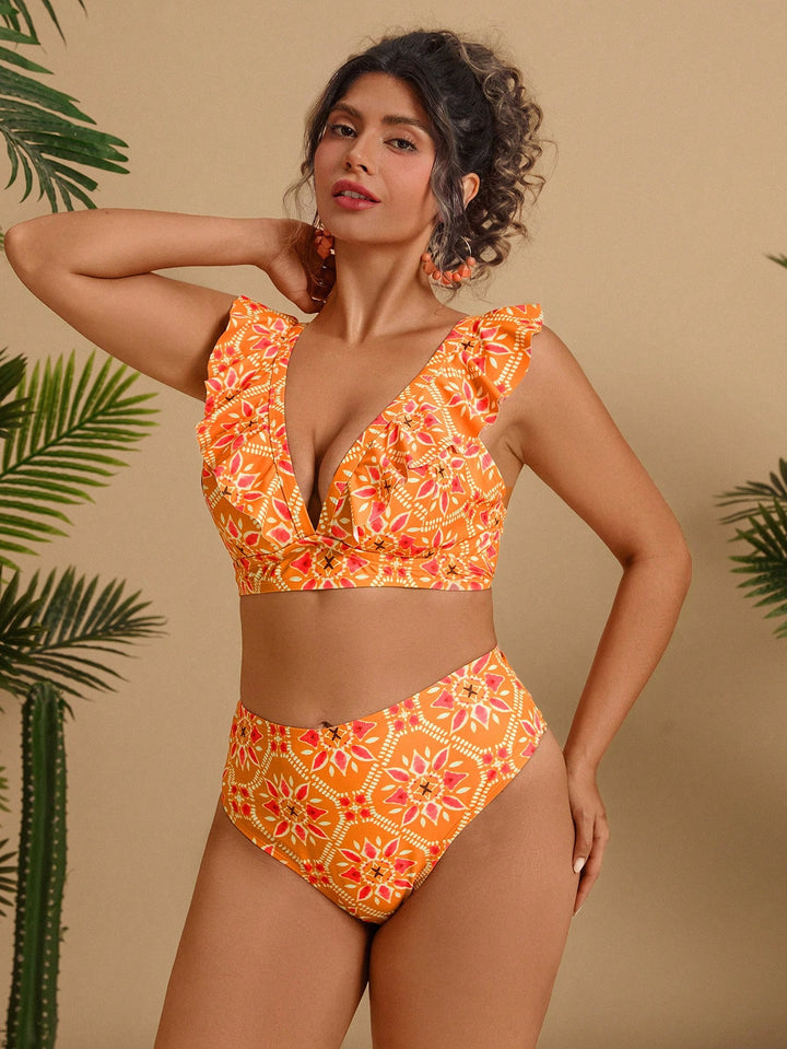 SHEIN Orange Swimsuit