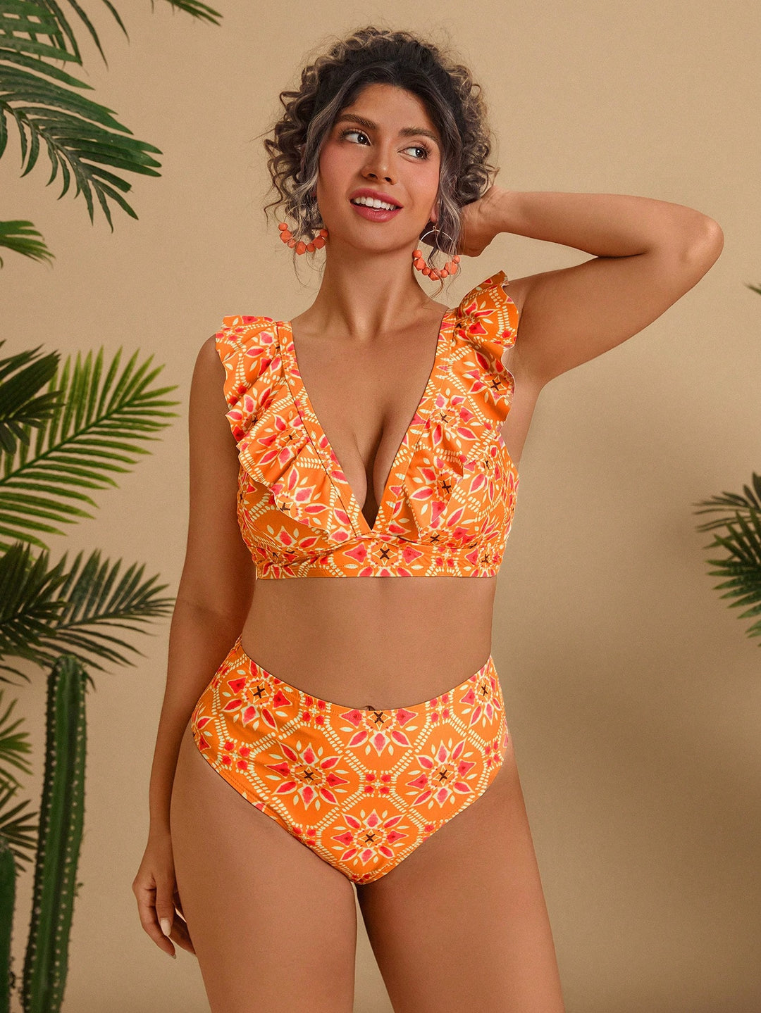 SHEIN Orange Swimsuit
