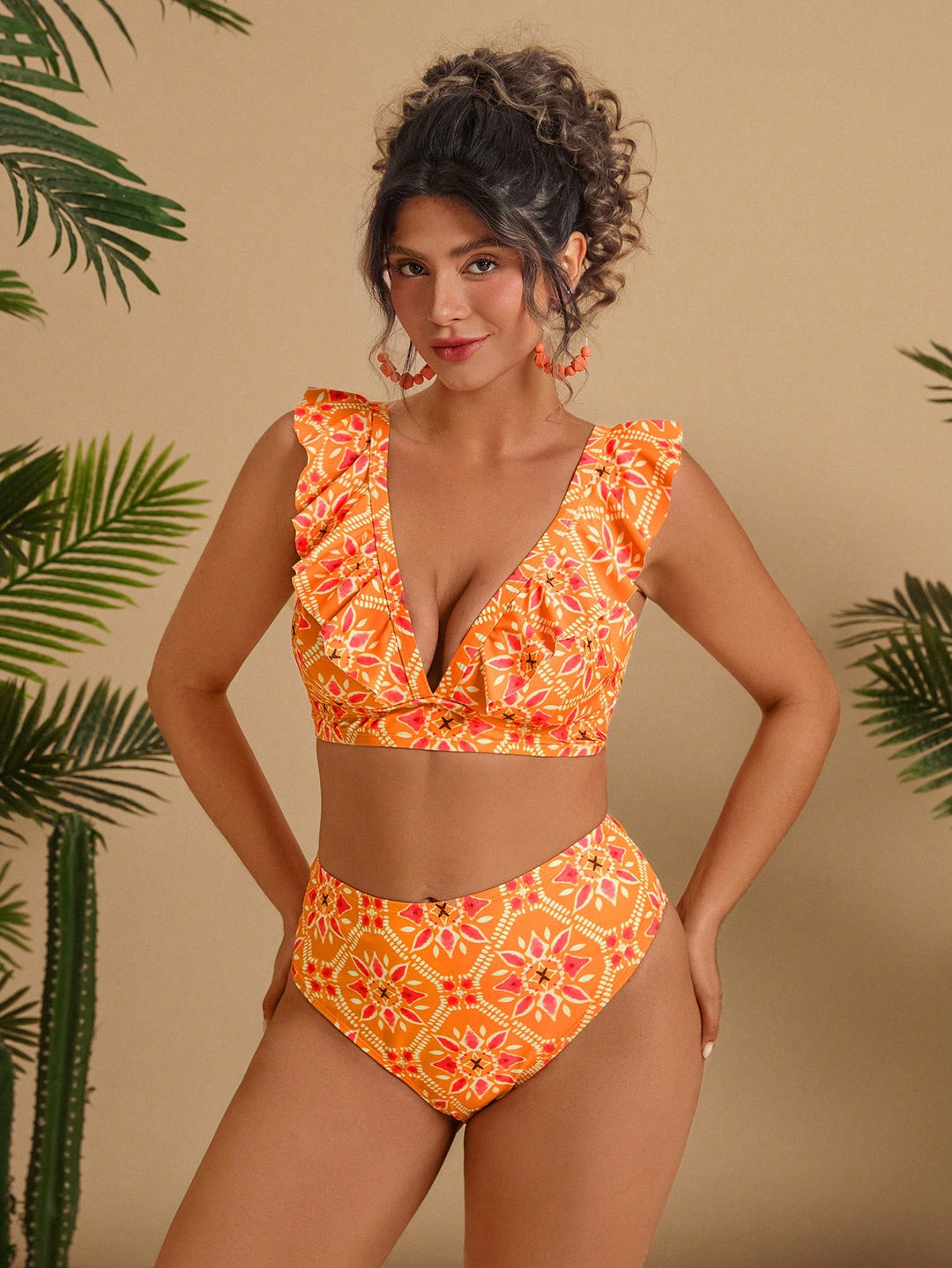 SHEIN Orange Swimsuit