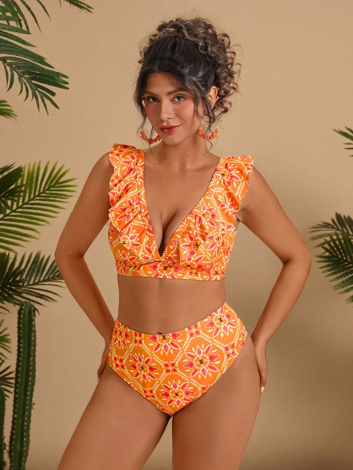 SHEIN Orange Swimsuit