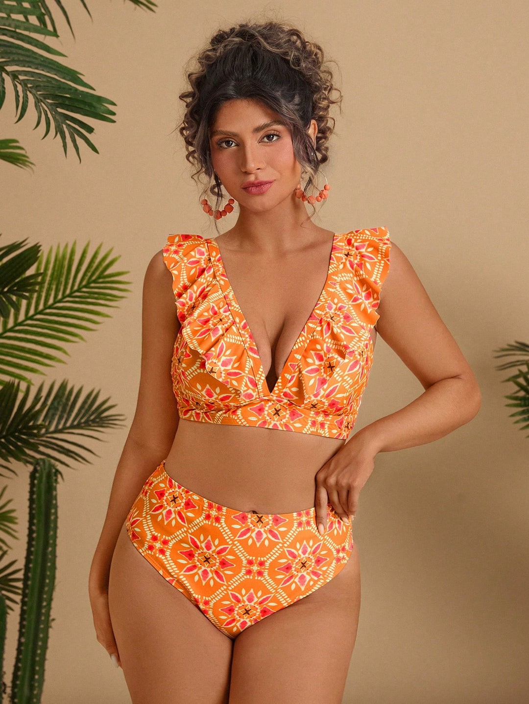 SHEIN Orange Swimsuit