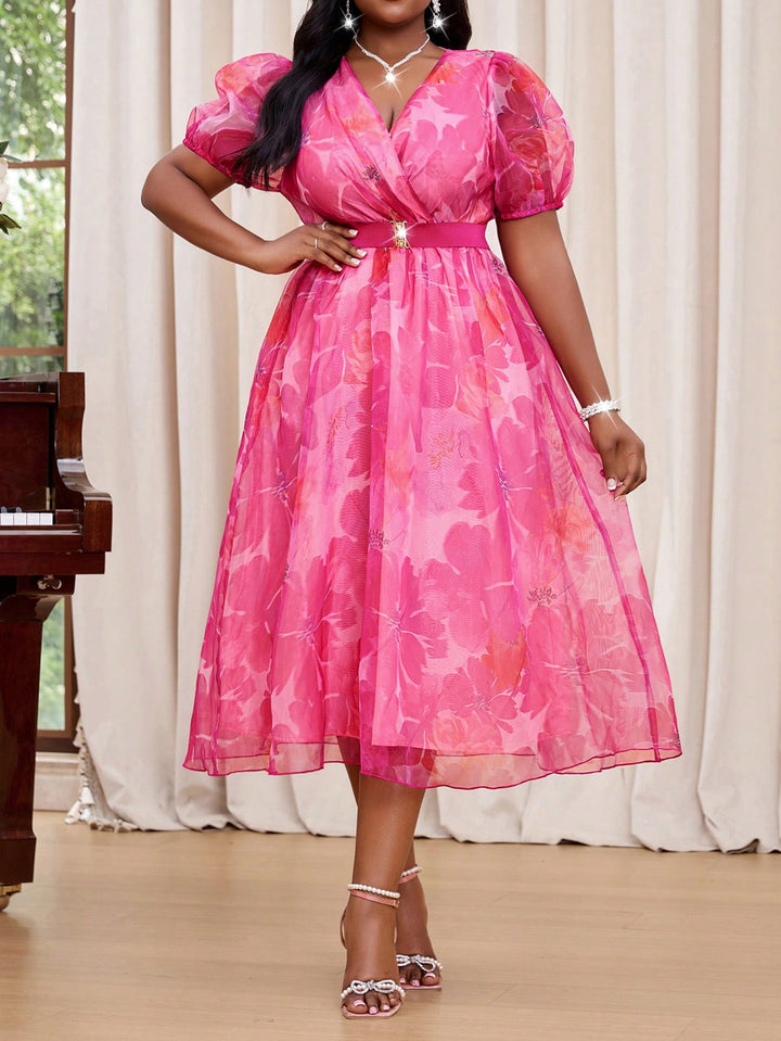 Rochie midi SHEIN, roz