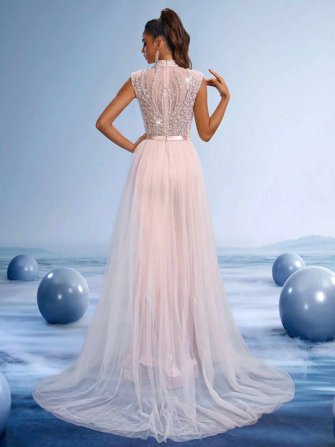 Rochie de ocazie SHEIN, crem