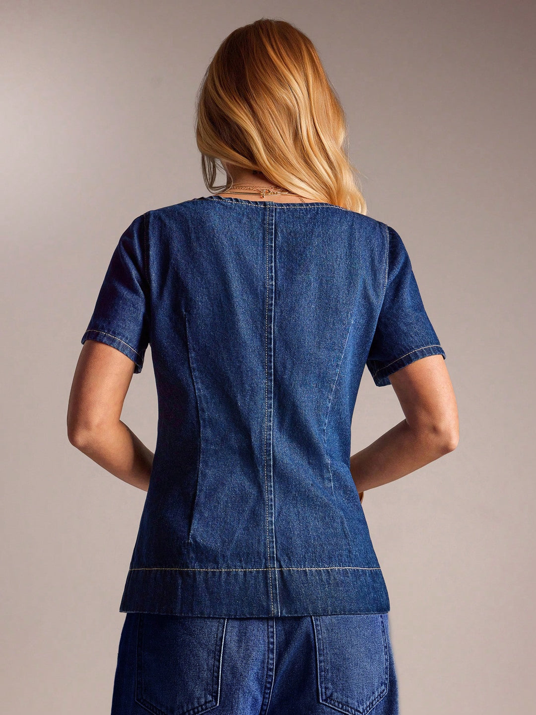 Top Shein, albastru