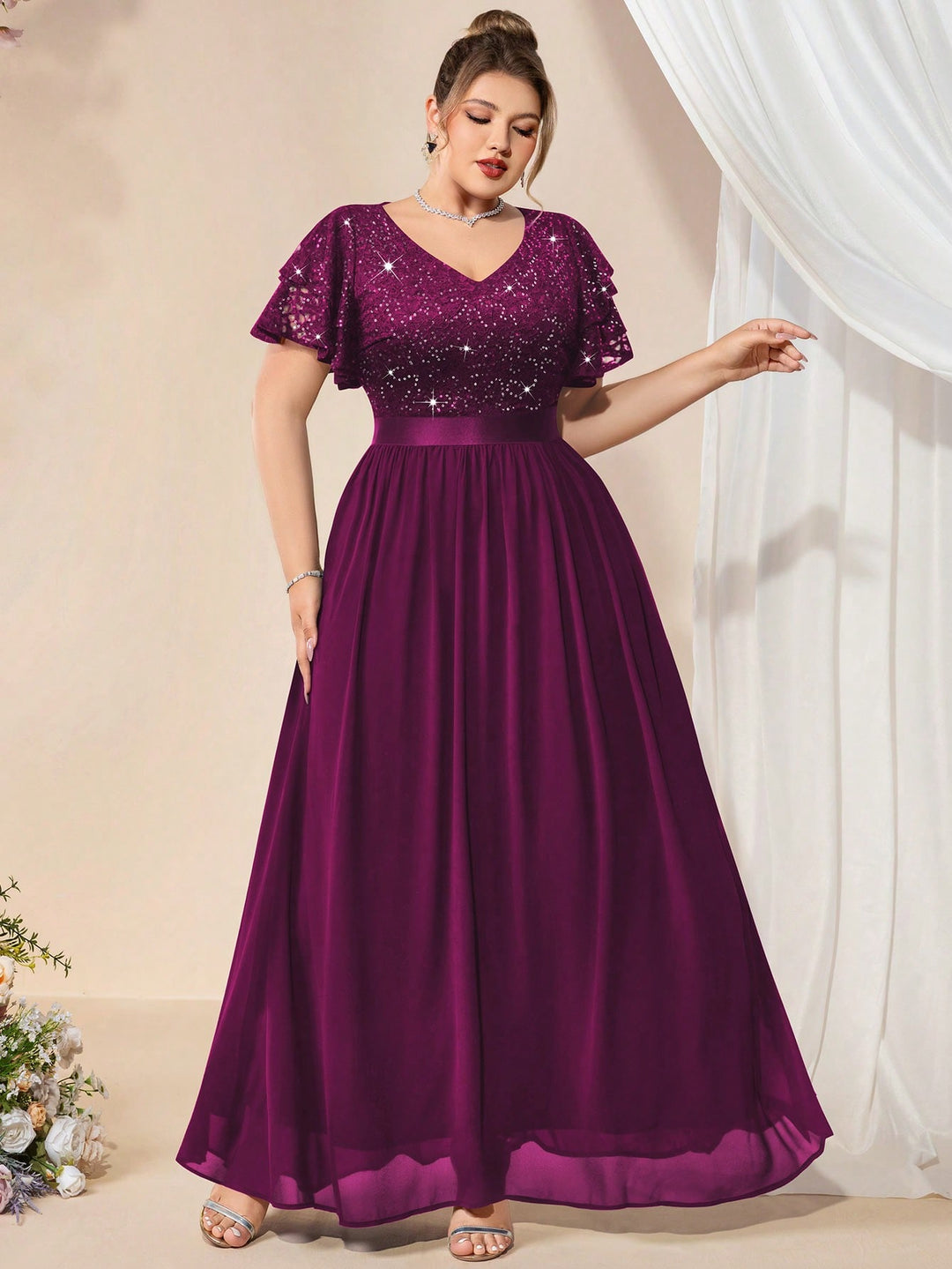 Rochie SHEIN, vișiniu