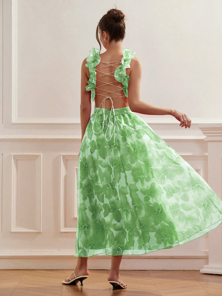 Rochie maxi SHEIN, verde