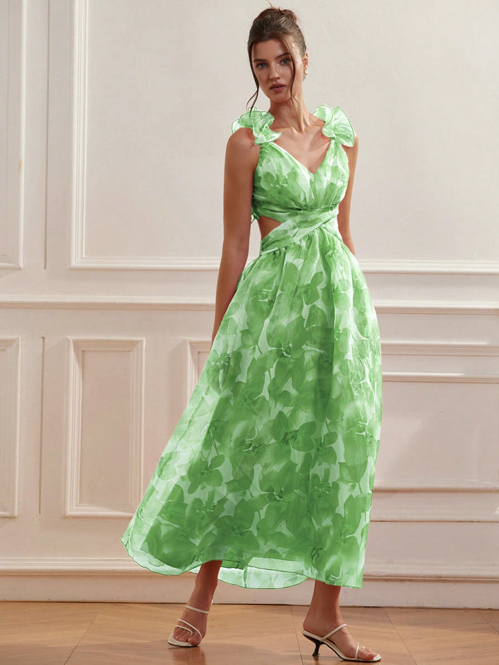 Rochie maxi SHEIN, verde