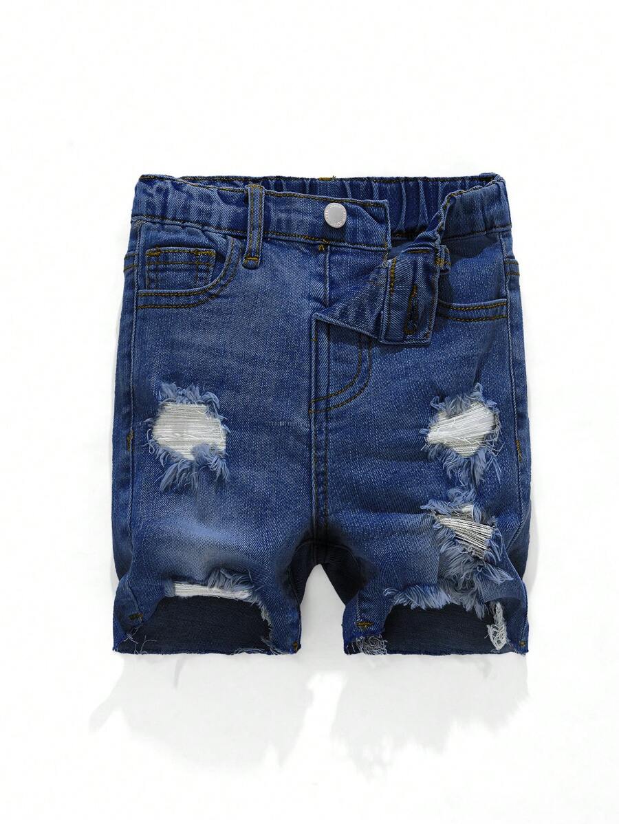 Pantaloni scurți de blugi SHEIN, albastru