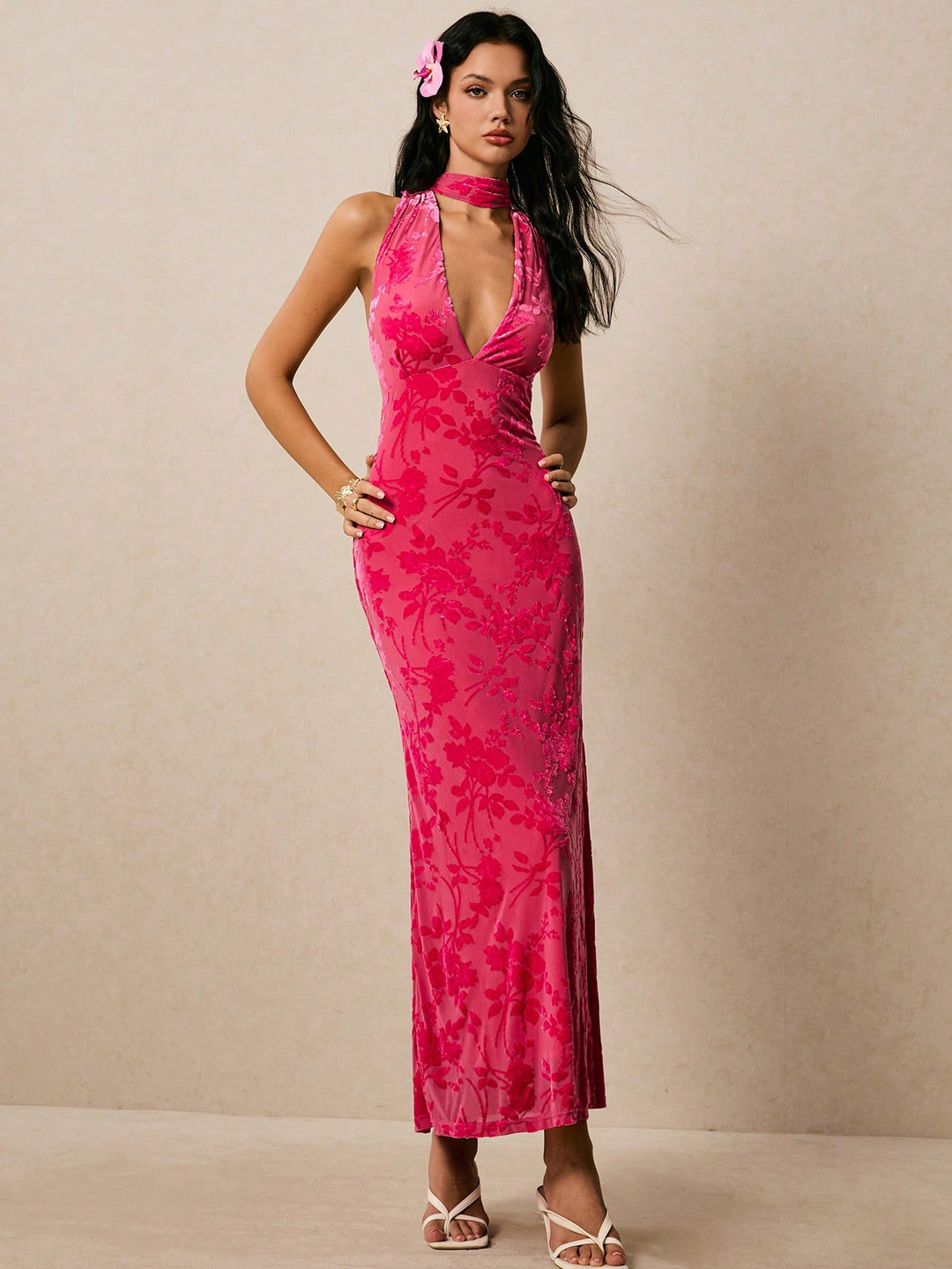Rochie maxi SHEIN, roz