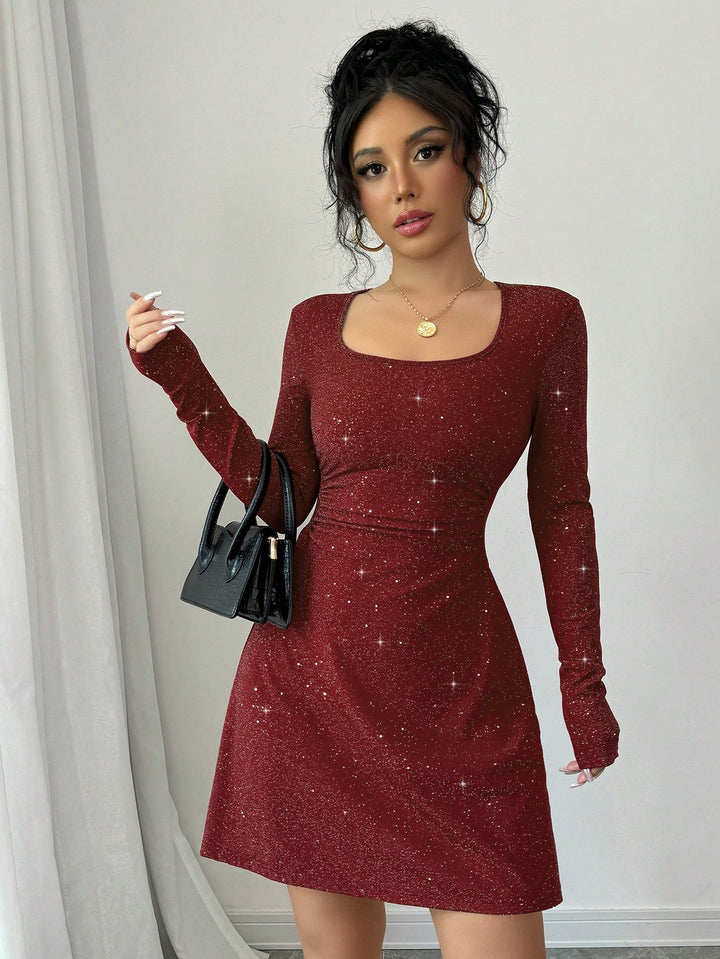 Rochie scurtă SHEIN, vișiniu