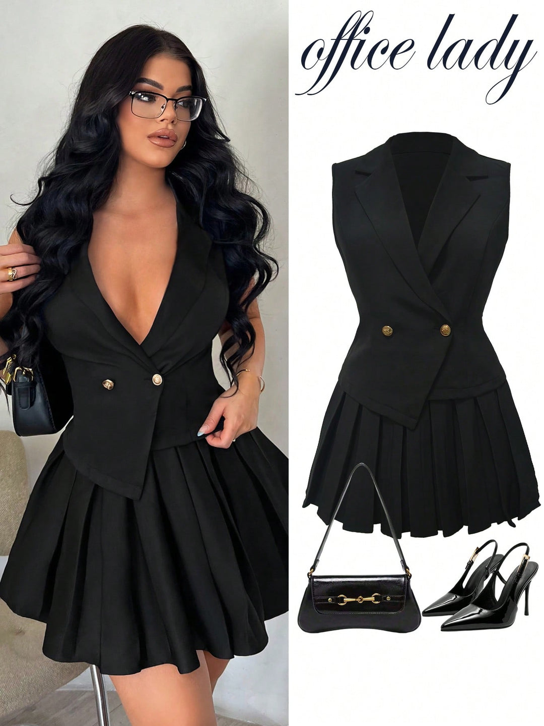 Costum SHEIN, negru