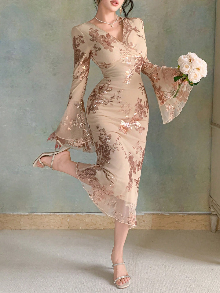 Rochie maxi SHEIN, kaki