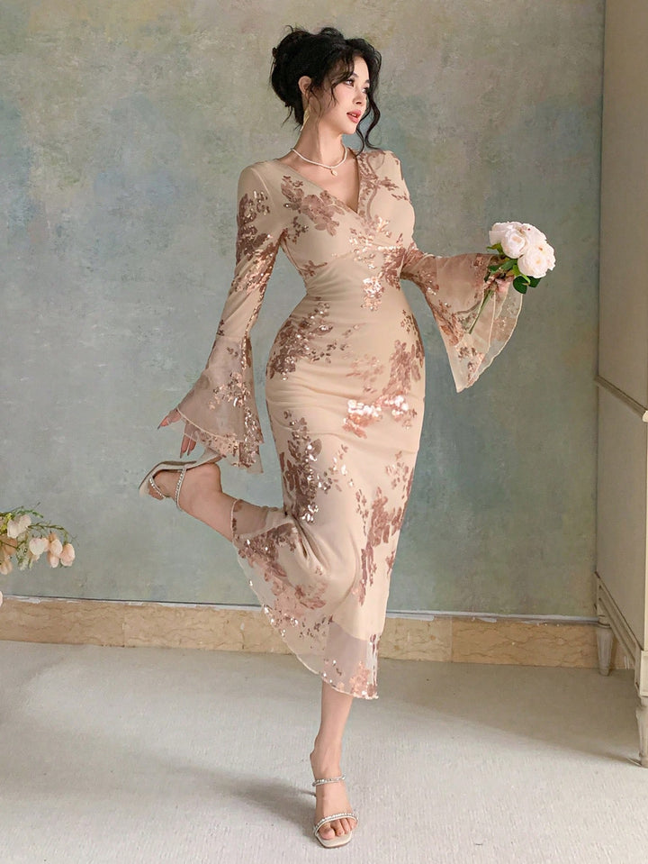 Rochie maxi SHEIN, kaki