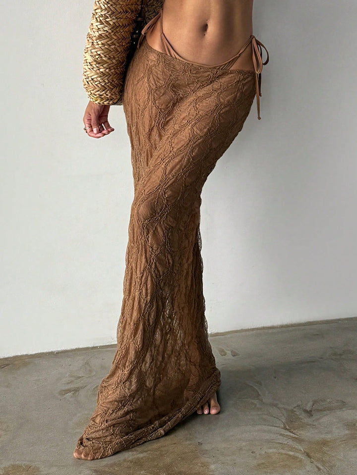 SHEIN Beach Skirt, brown