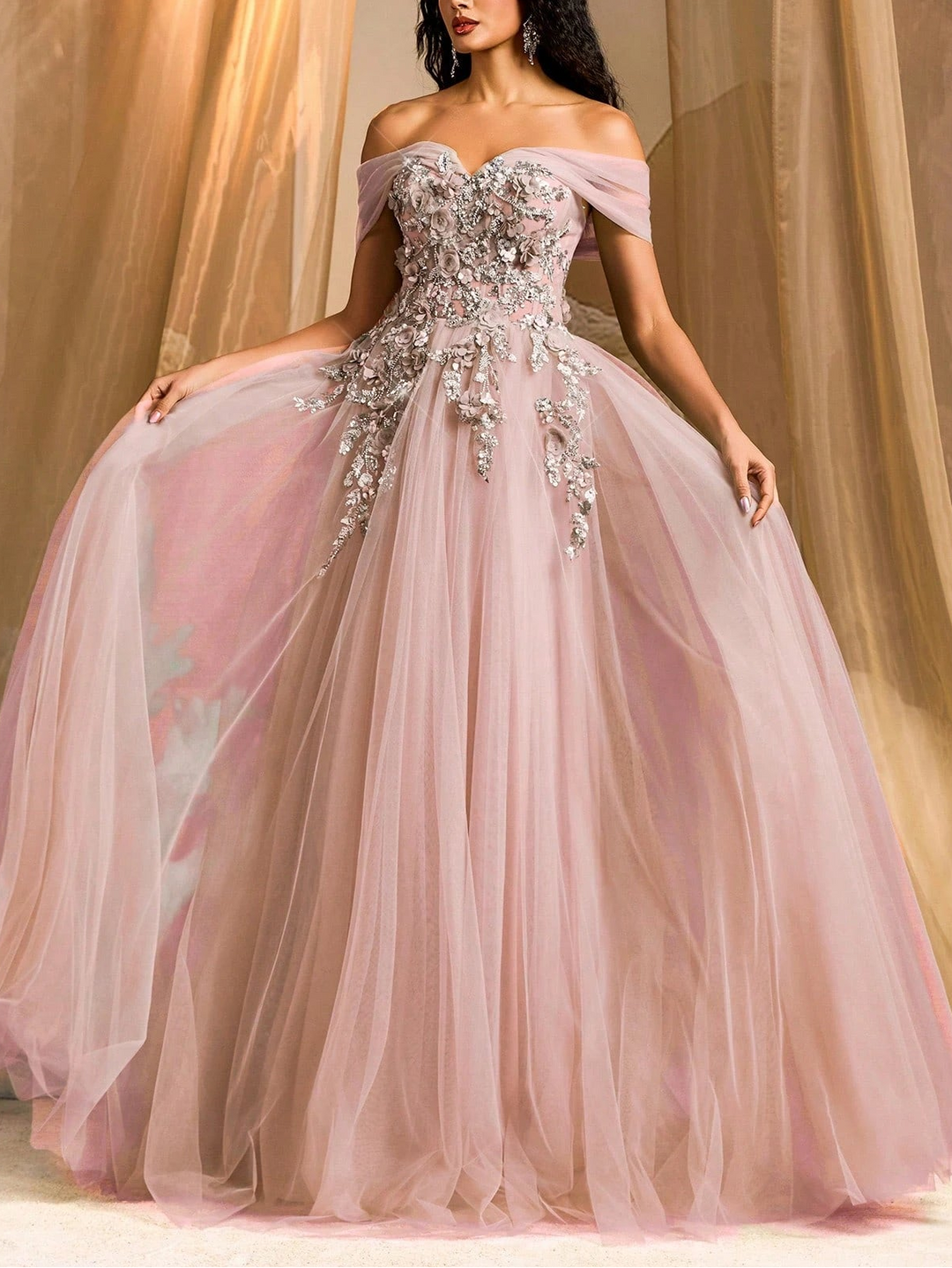 Rochie de ocazie SHEIN, roz
