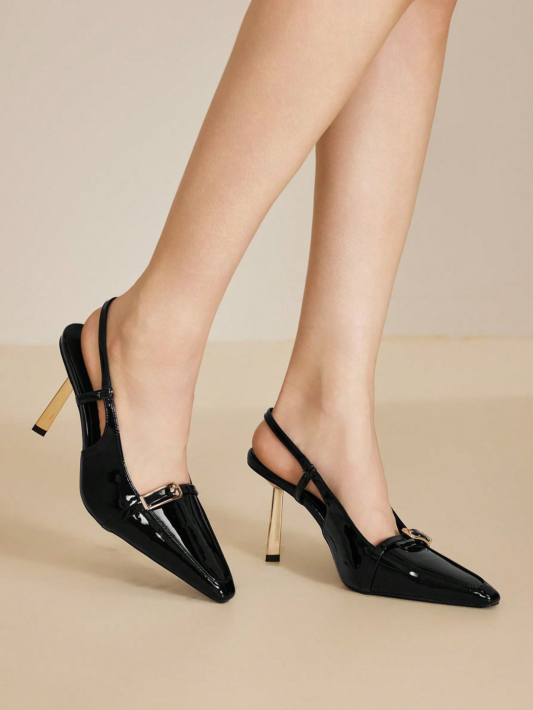 Pantofi cu toc SHEIN, negru