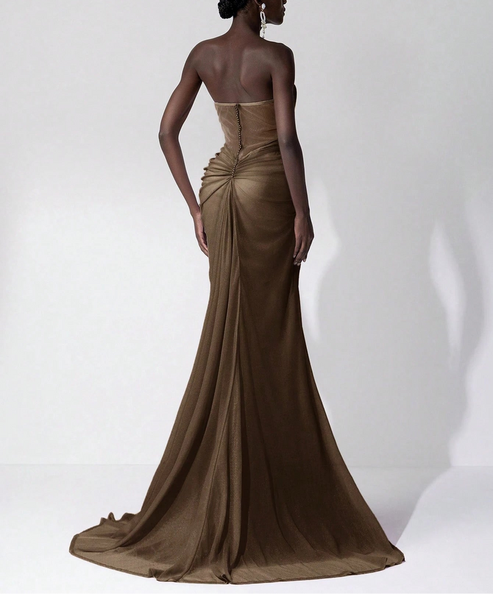 Rochie de ocazie SHEIN, maro