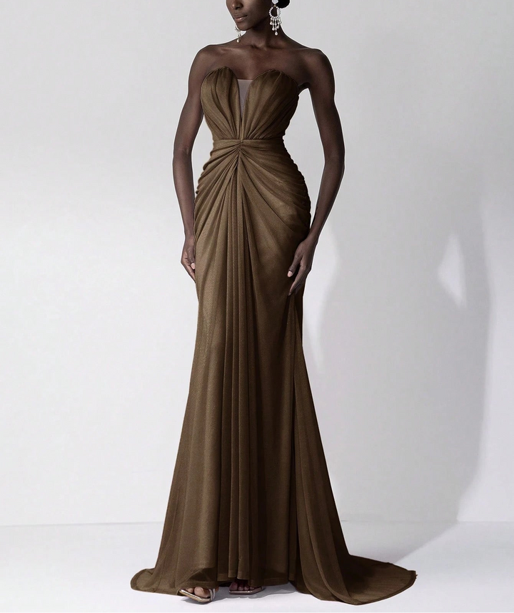 Rochie de ocazie SHEIN, maro