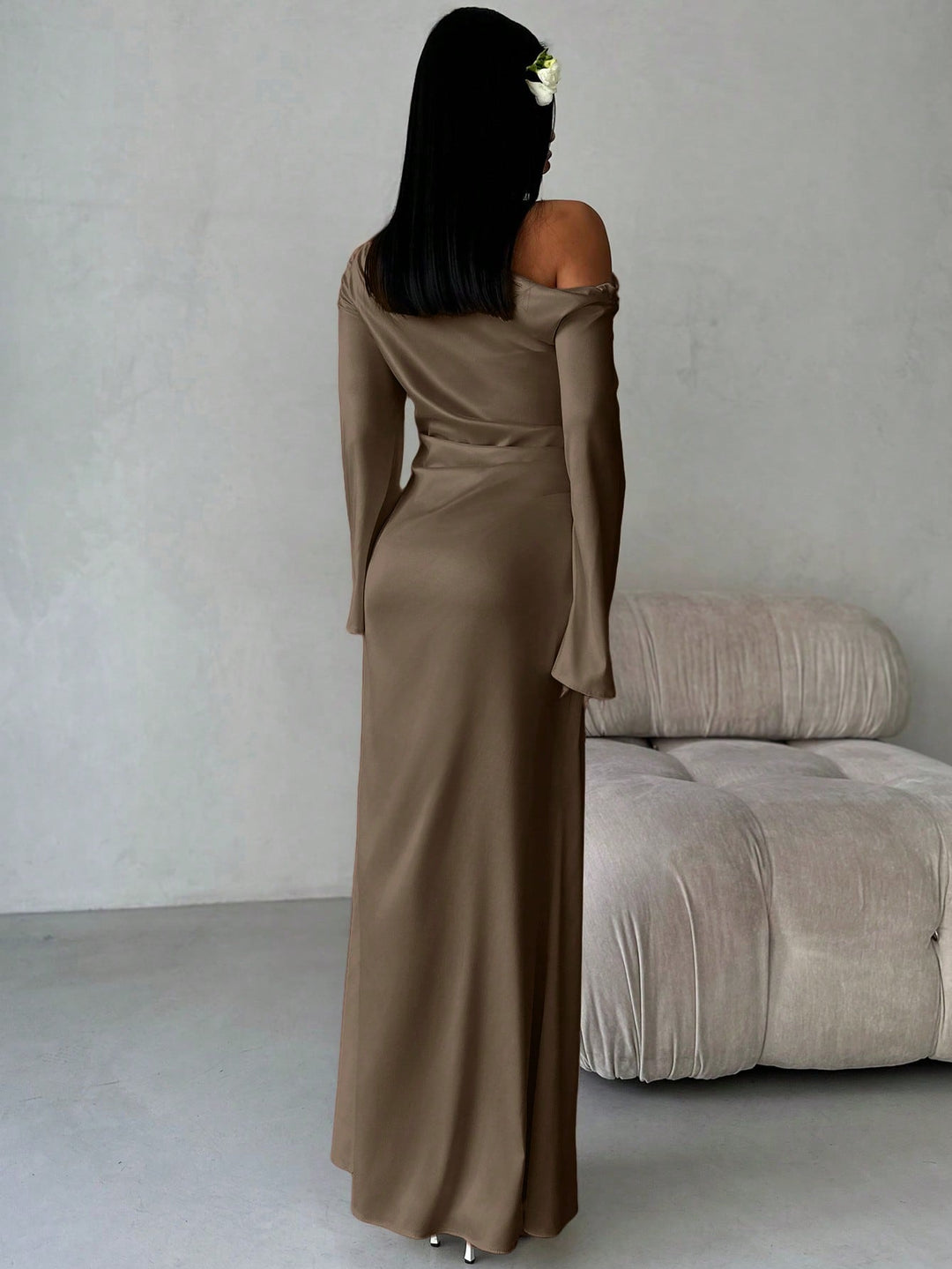 Rochie maxi SHEIN, maro