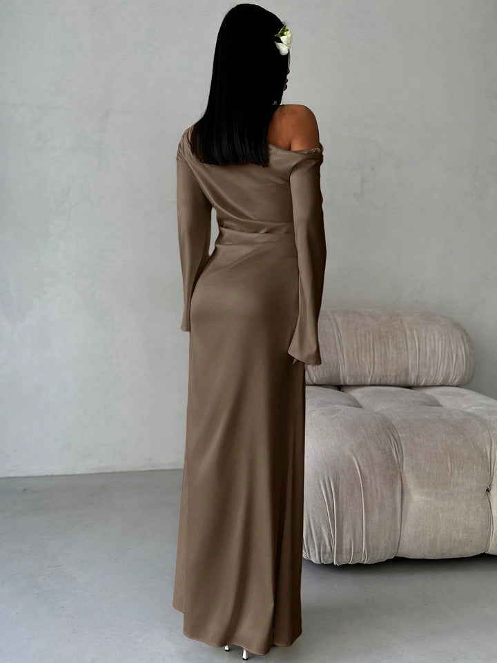 Rochie maxi SHEIN, maro