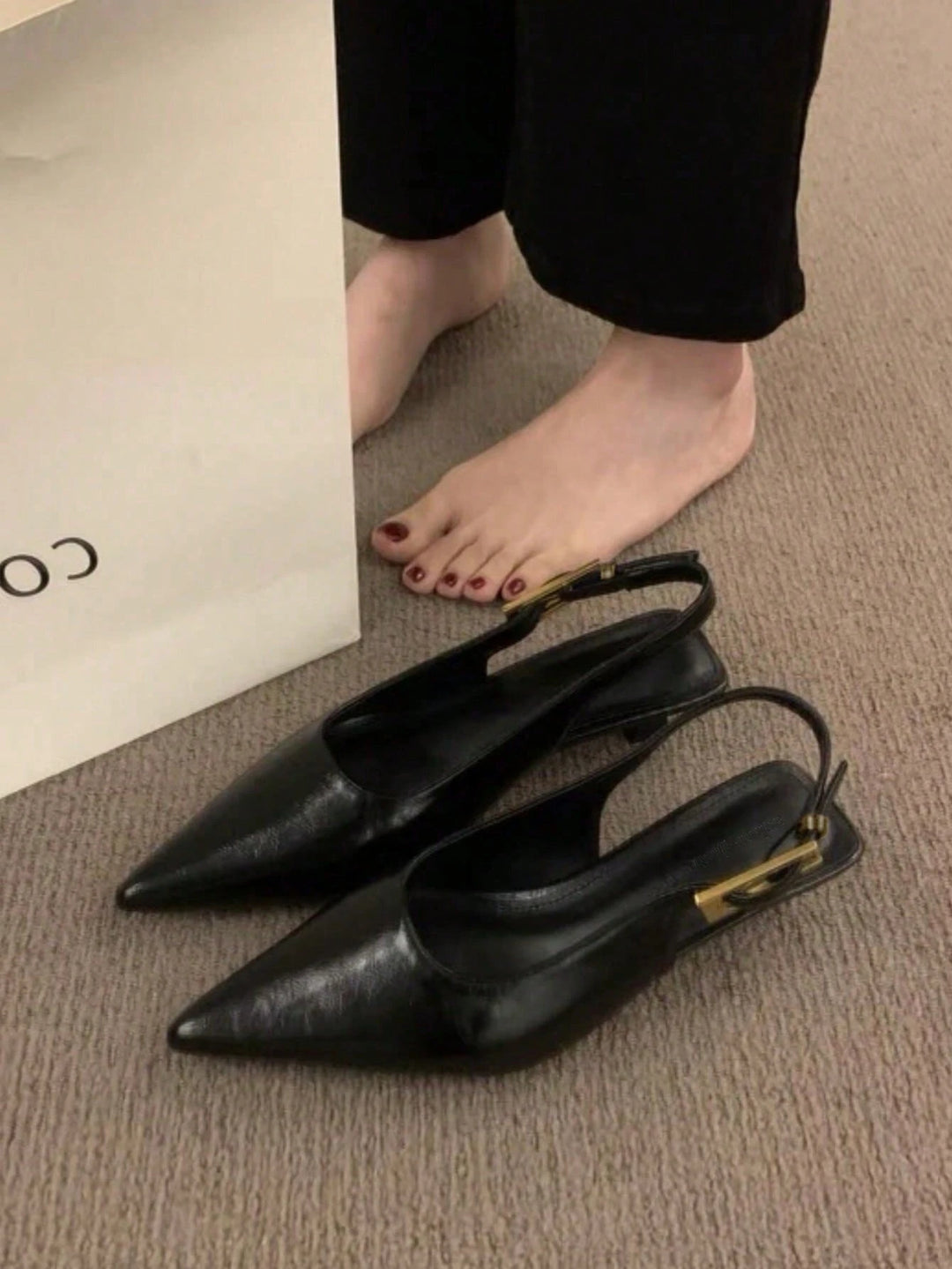 Pantofi cu toc SHEIN, negru