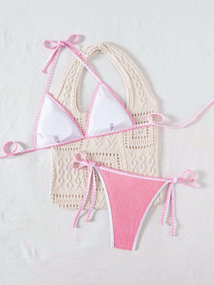 Costum de baie SHEIN, roz