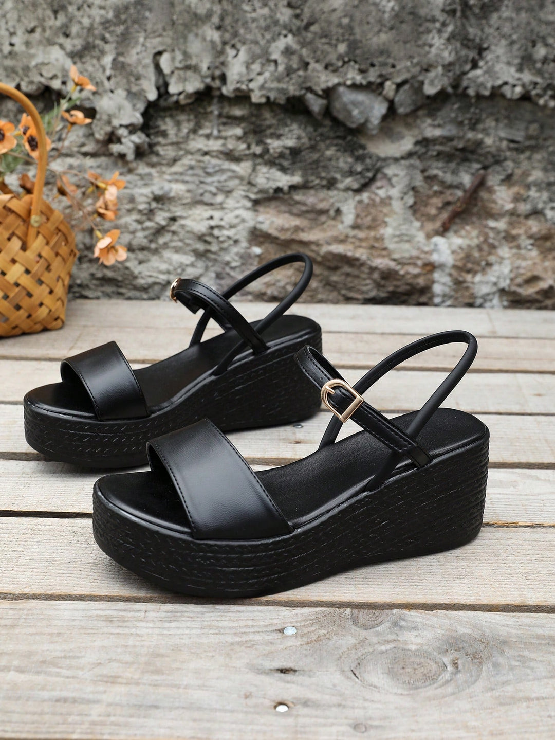 Sandale SHEIN, negru