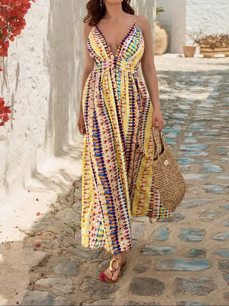 Rochie maxi SHEIN, mix culori