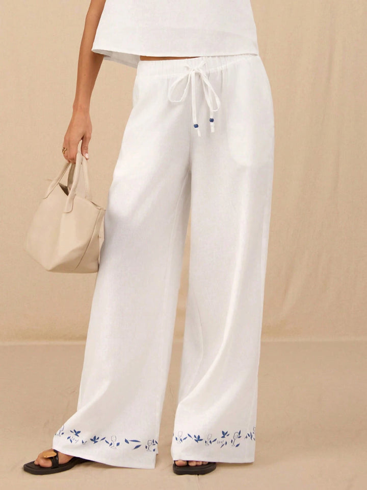 Pantaloni SHEIN, alb