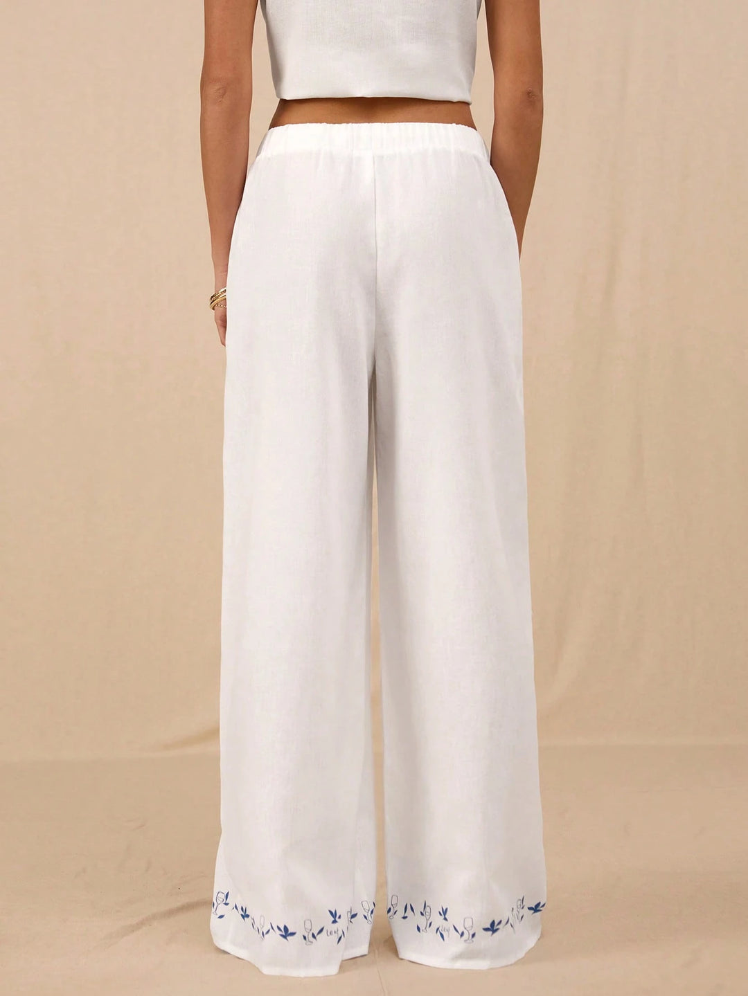Pantaloni SHEIN, alb
