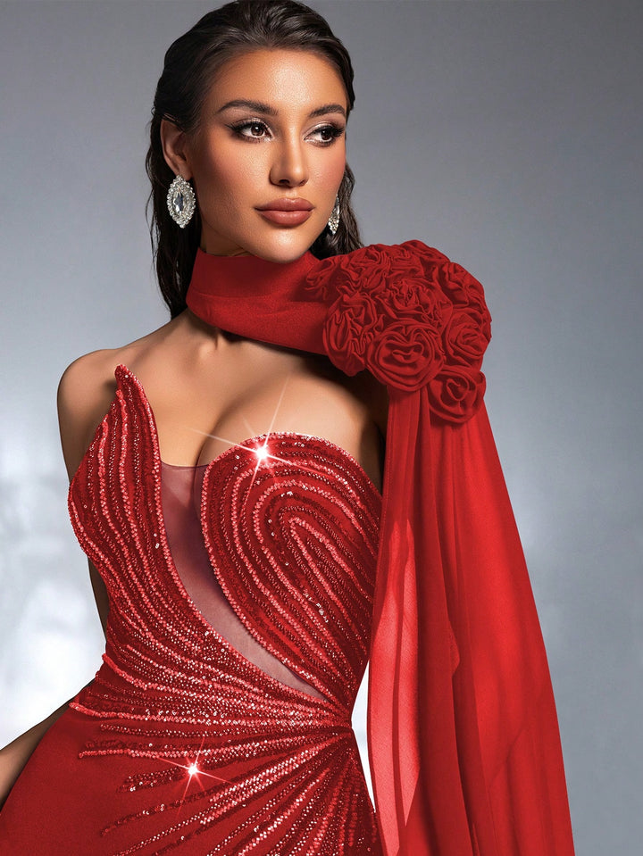 Rochie de ocazie SHEIN, roșu